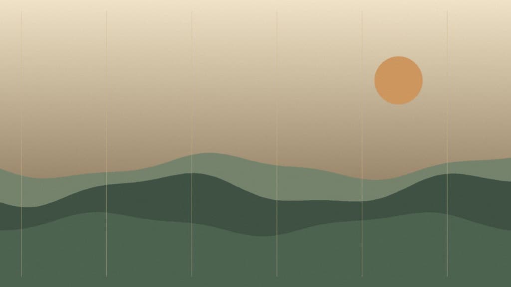 Neutral ridgeline illustration. No crash photography.